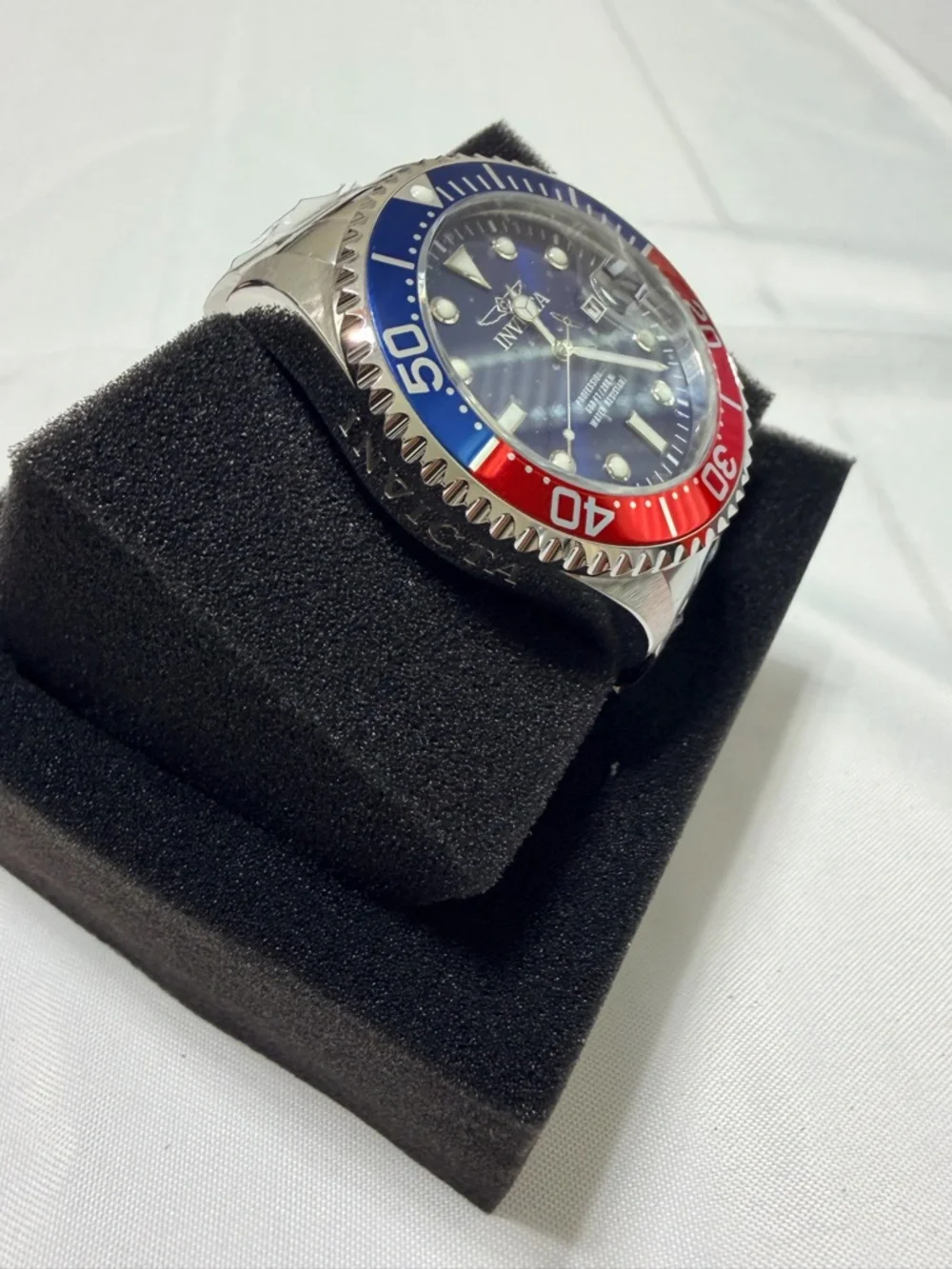 Invicta Professional Diver Watch - Blue Dial with Red & Blue Bezel